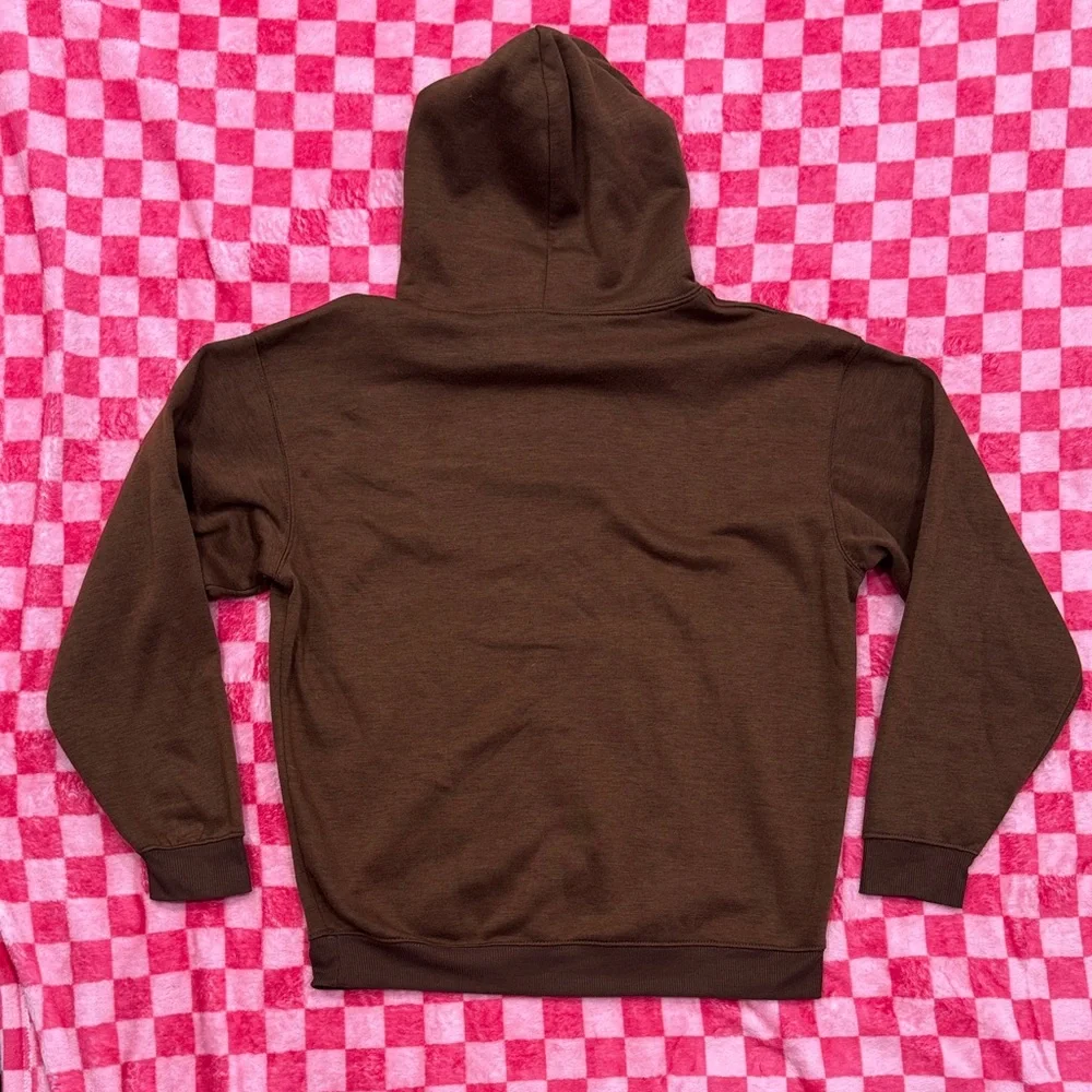 Brown Hoodie with Embroidered Smiley - Picture 6 of 6
